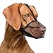 Hund und günstig Kaufen-ILEPARK Maulkorb für Hunde mit abgerundetem Mesh, atmungsaktiver Maulkorb für kleine, mittelgroße und große Hunde, verhindert das Fressen, Beißen und Kauen(L, Schwarz)