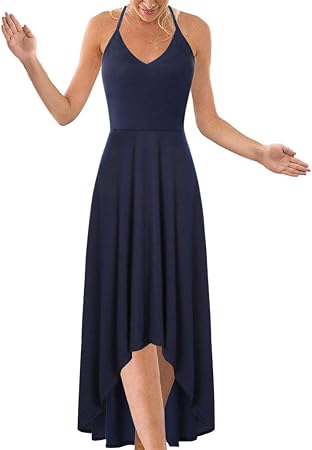 Vestido para Mujer Liusdh Plus Size sin Mangas, de Patchwork, Talle Largo,  para Mujer, Boho, Playa, Verano, Vestido de Verano Navy2 XXX-Large :  Amazon.es: Ropa
