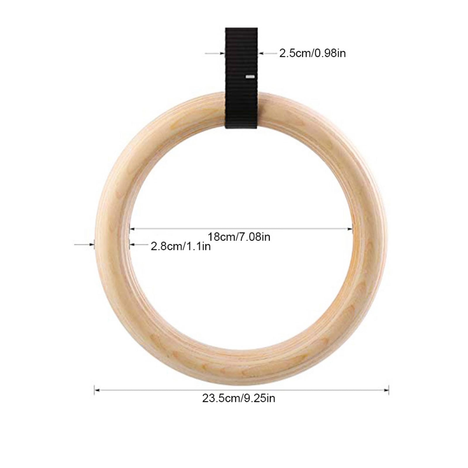 Anelli da ginnastica in legno, anelli da fitness da 28 mm e 32 mm, anelli da ginnastica in legno, anelli per trazioni alla sbarra, anello fitness, attrezzature per allenamento muscolare
