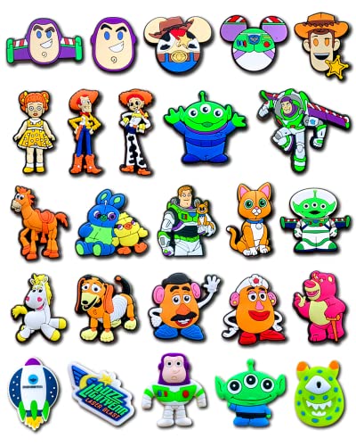 25 40Pcs Shoe Decoration Charms for Clogs Sandals Cartoon Shoe Accessories Charms for Adults