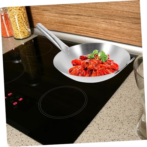 Wok de acero inoxidable sin revestimiento compatible inducción miniatura 6