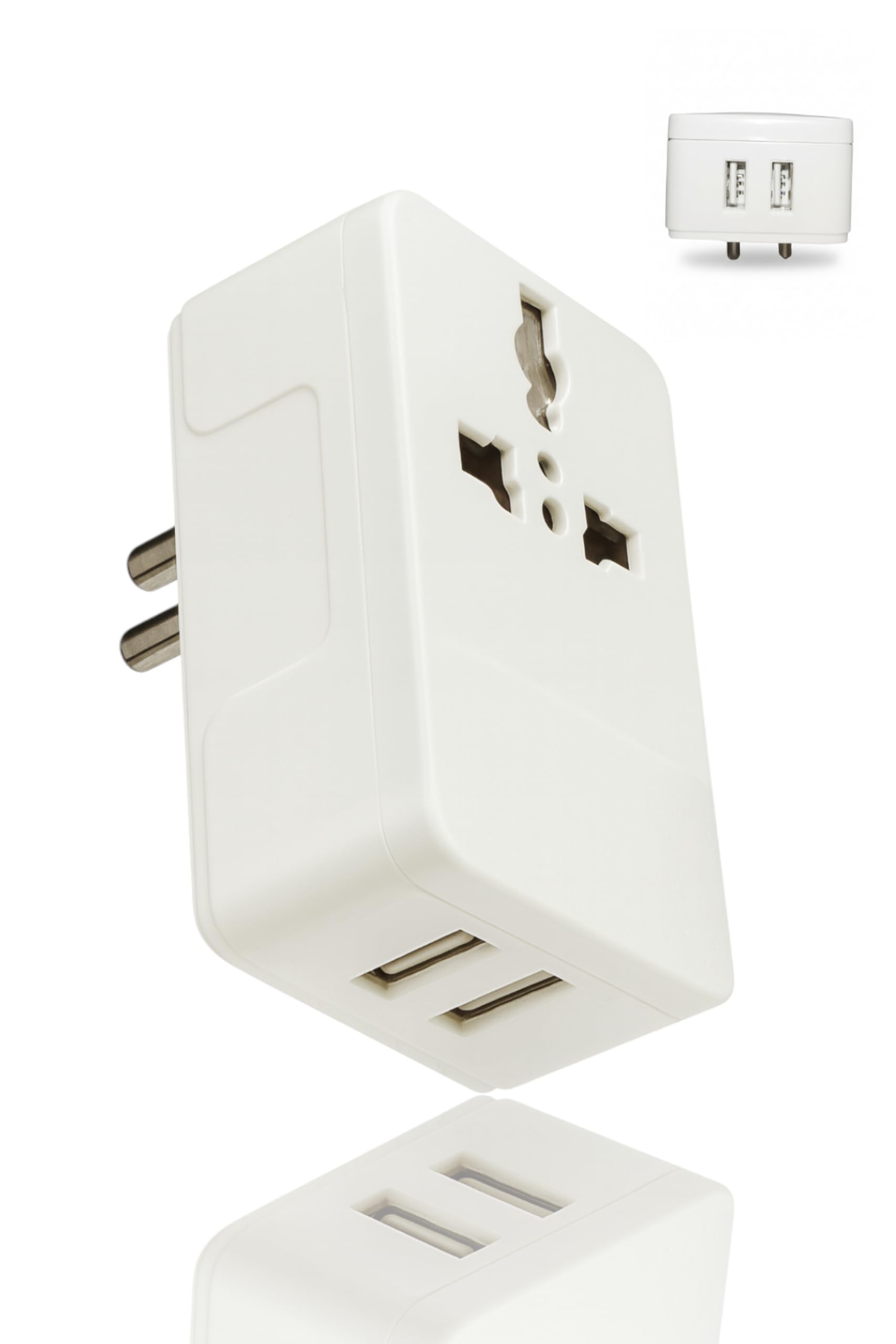 International Universal Travel Power Adapter with Dual USB Ports | Multi Plug AC Socket | 100–240V Input | 5V 3.5A USB Output-image-43