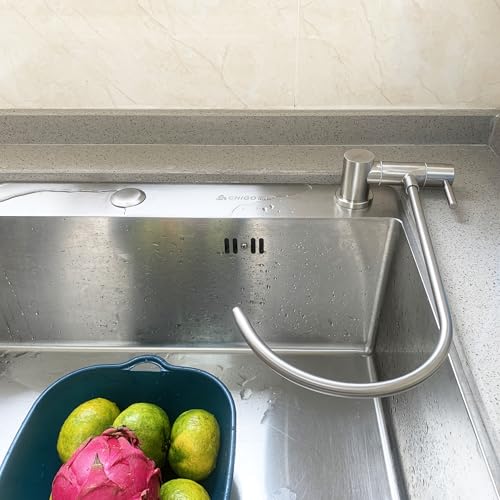Image of Stainless Steel Drinking Water Faucet, Water Filter Faucet 360 Rotation Folding Faucet for Bar Sink Kitchen Ro System (One Way Round)