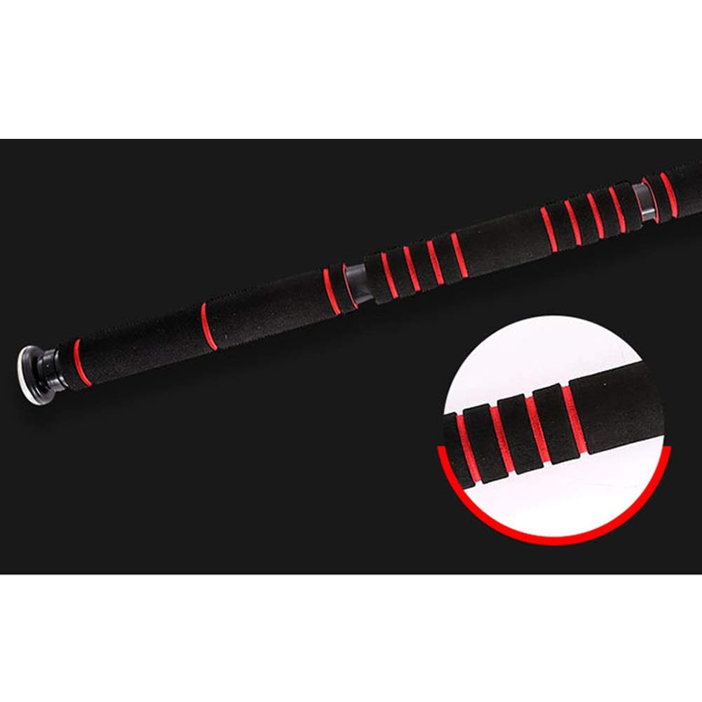 Barra Orizzontale, Leva per Allenamento di Forza Portatile/da Parete per Telaio Porta, trazioni e Flessioni, Palestra Domestica, Nera, 80-130 cm