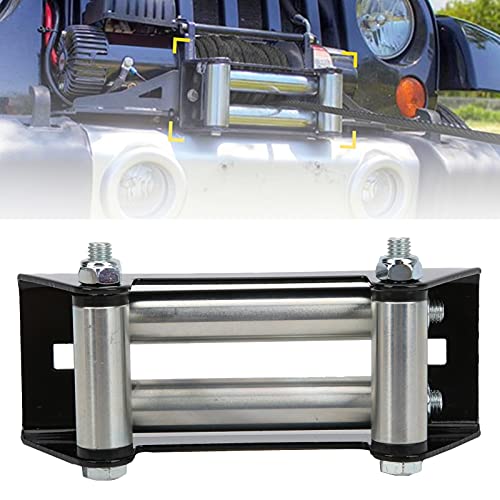 Side By Car Side By Side Winch Roller Fairlead 152Mm/6In Iron Zinc Plated Maintenance Replacement Universal #TOP6