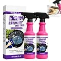 Cleaner&Degrcaser Smoky Stains,Fast-Acting Grill Cleaner Spray,120ml Fast Acting Grill Degreaser Spray for Outdoor Grills,Heavy Duty BBQ Degreaser for Burnt Food & Stubborn Grease. (2)