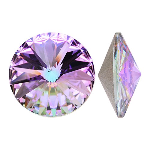 SWAROVSKI Crystal, 1122 Rivoli Fancy Stones 12mm, 4 Pieces, Crystal Vitrail Light F