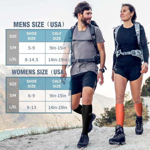 Image of Bluemaple 6 Pack Copper Compression Socks for Women and Men Circulation-Best Support for Medical, Running,Nursing,Athletic