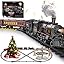 Red Rechargeable Electric Train Set Luxury Tracks