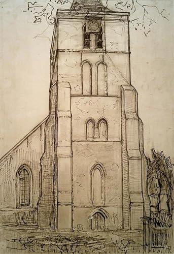 Affiches et gravures Église de Dombourg Mondrian décoration murale moderne