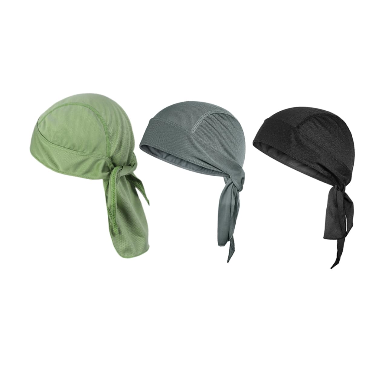 SUPVOX 3 Pack Quick Dry Turban Hat Sun Protection for Outdoor Sports Motorcycle Skull Cap Cap Biker Hat Men Women