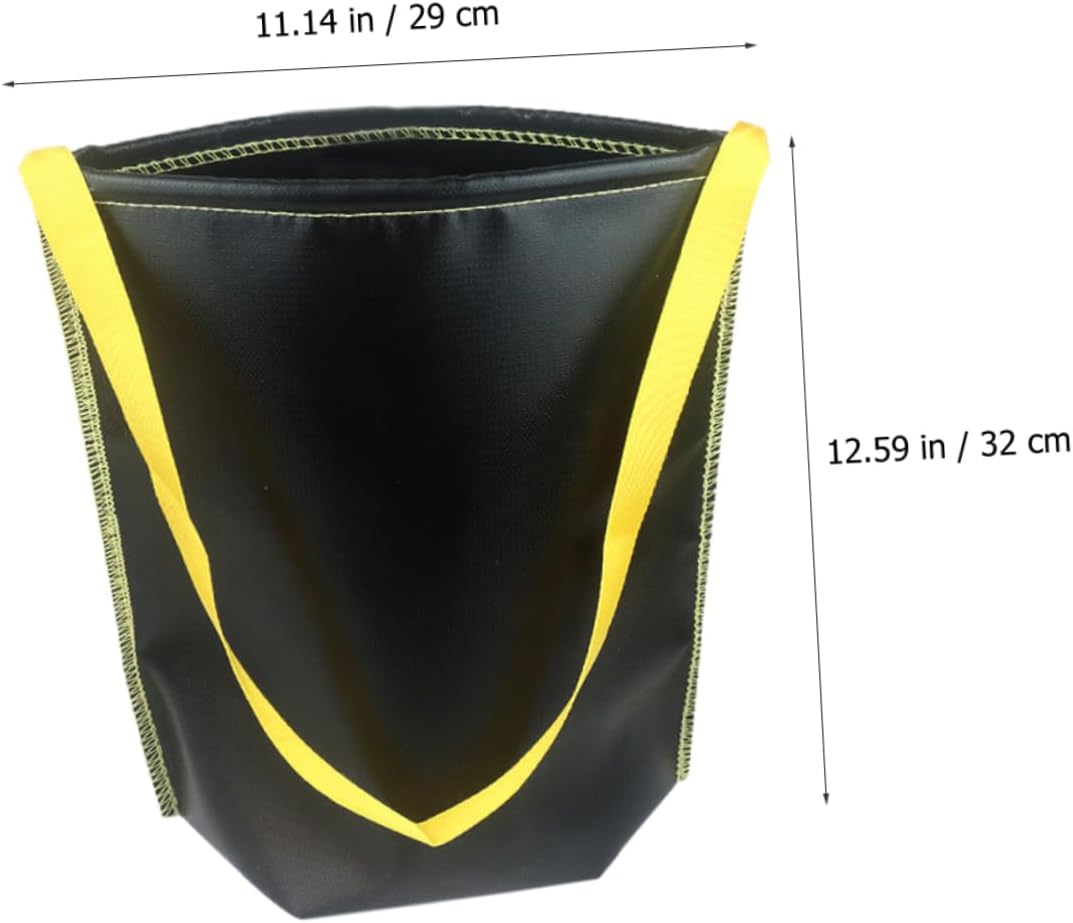 Cabilock Outdoor High Temperature Resistant Fire Retardant Storage Bag for Charcoal Chips and Camping Supplies Magnetic Suction Seal Comfortable Handle Design