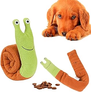 banpa Dog Toys for Boredom, Squeaky Dog Toys for Puzzle & Foraging Instinct Training, Snail Interactive Dog Chew Toys Snuffle Toys for Small to Medium Dogs, Training and Reduce Boredom