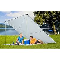 BERGER Ultraleicht Outdoor Tarp 2x3m UV+50 Camping Sonnensegel Wohnwagen, kleines Packmaß, Sonnenschutz für Strand Garten Ideal als Sonnensegel 2x3m für Zelt, Wohnwagen oder Auto