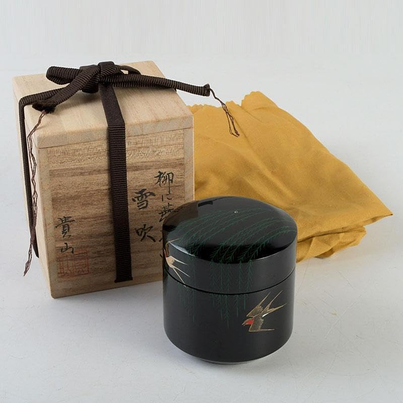 茶道具 棗 辻石斎 芽張柳 茶道具 棗 辻石斎 芽張柳 蒔絵 棗 柳