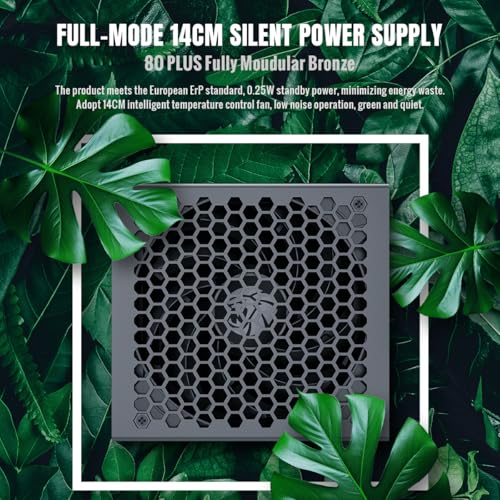 Image of GAMEMAX 500W 80+ Bronze Fully Modular Power Supply, ATX with Active PFC, 100-240V Full Range, Ultra Silent 140mm Fan, Premium Taiwan Capacitors (GM-500 Modular)