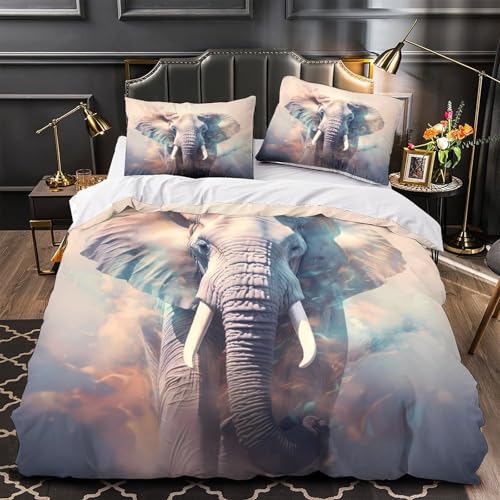 Housse de couette Éléphant King en microfibre premium douce - 2