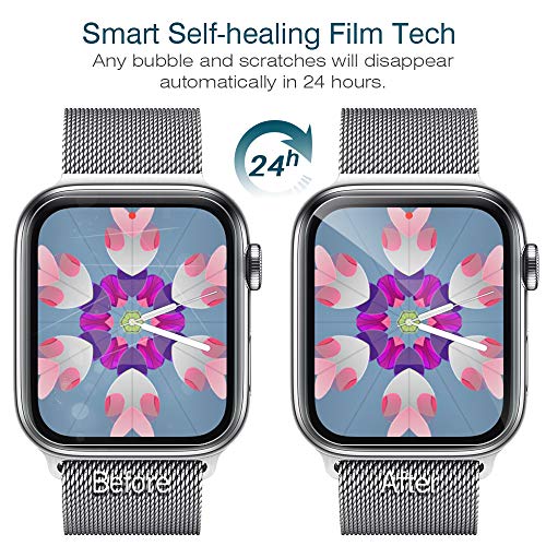 LK [6 Pack] Screen Protector for Apple Watch 40mm SE/Series 4/5/6 and Apple Watch 38mm Series 3/2/1- Bubble-Free Scratch-resistant iWatch 38mm/40mm Flexible TPU Clear Film (UF-001)