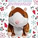 M-jump Talking Hamster Repeats What You Say Mimicry Pet Toy Plush Buddy Mouse with Interactive Function, Gift for Kids Birthday and Parties (Brown)