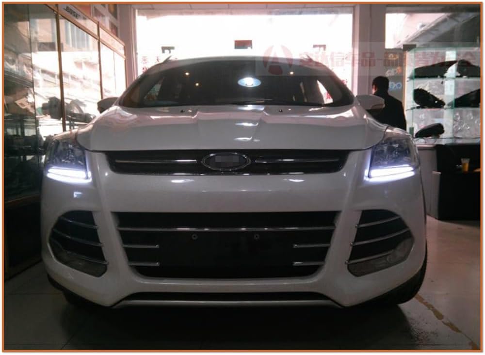 Dreamseek LED DRL Fog Lamp Compatible with Kuga Escape 2013 2014 2015 2016 Driving Bumper Daytime Running Lights