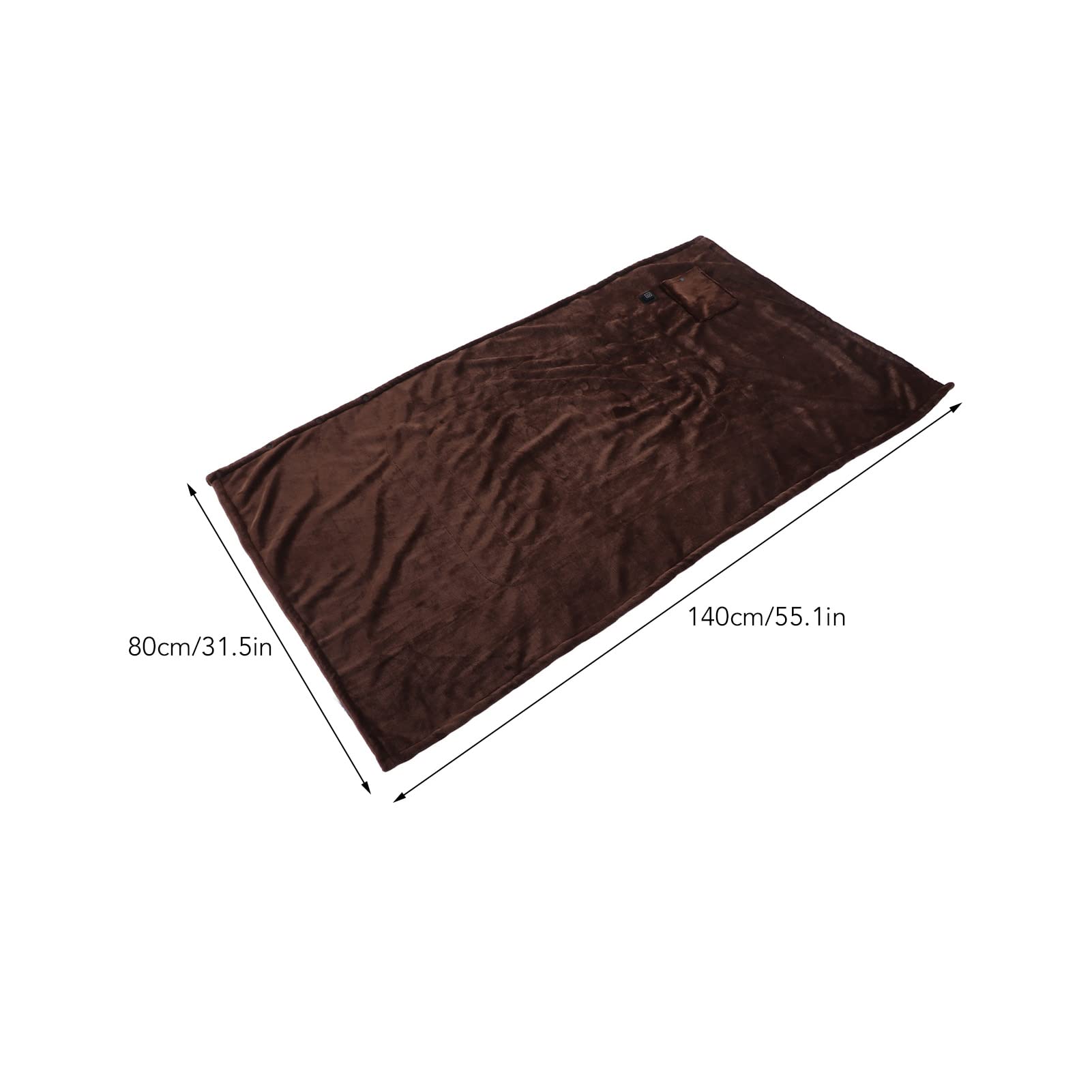 Couverture Chauffante électrique, Petite Couverture électrique USB en Flanelle épaississante à Chauffage Rapide 5 V (Couleur café)