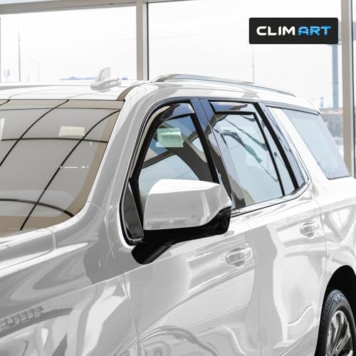 Image of CLIM ART in-Channel Incredibly Durable Rain Guards for GMC Yukon 2021-2026, Original Window Deflectors, Vent Window Visors, Vent Deflector, 4 pcs. - 621188