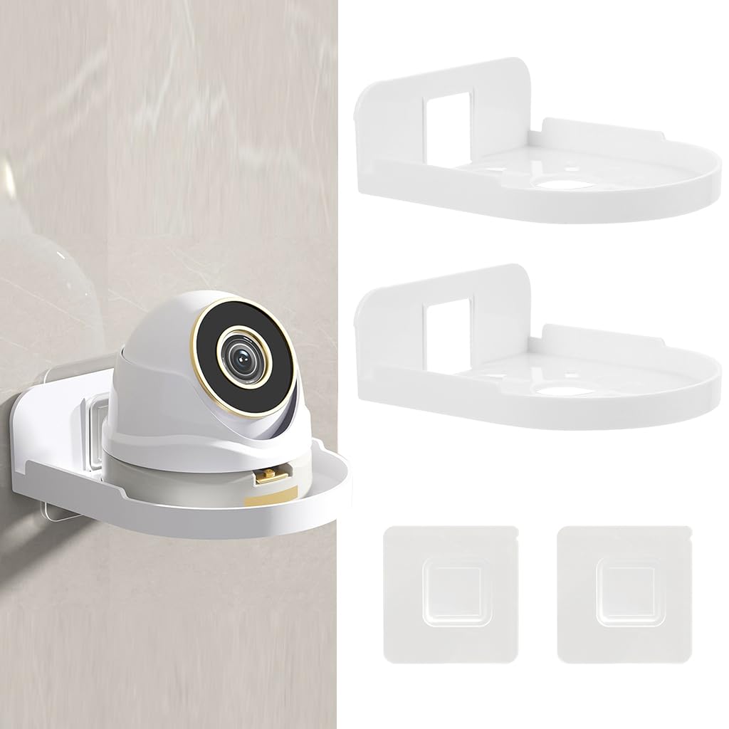 STHIRA® 2Pcs Wall Mount Rack for Security Camera White Acrylic Wall Shelf Wall Holder No Drill Self Adhesive Wall Mount Camera Shelf for Security Camera, Wireless Cameras, Baby Monitors, 12x9.5x3.5cm (B0D4V4XNZH) Amazon Price History, Amazon Price Tracker