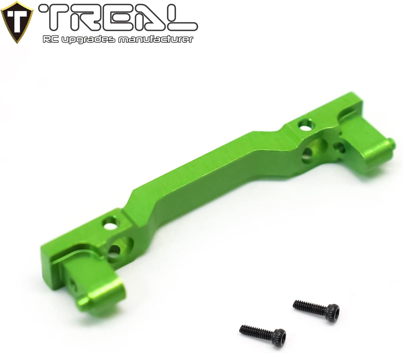 TREAL Aluminum 7075 Front Bumper Mount for Axial SCX24 Deadbolt AXI90081 1/24 RC Crawler Car Upgrade Parts (Green)