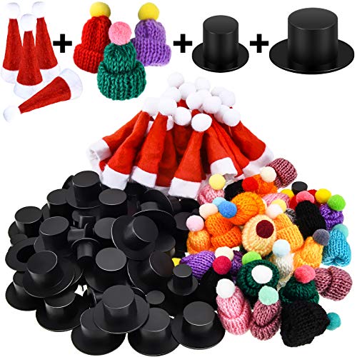 Gorros de Navidad Mini para Adornos del Árbol y Decoración de Mesas Festivas