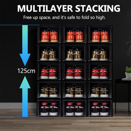 Boîtes de rangement pour chaussures de grosse capacité empilables - 3