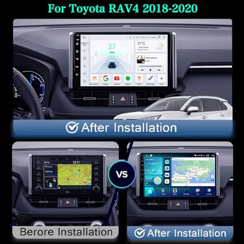 Autoradio Android Auto avec CarPlay et commandes au volant pour RAV4 - 2