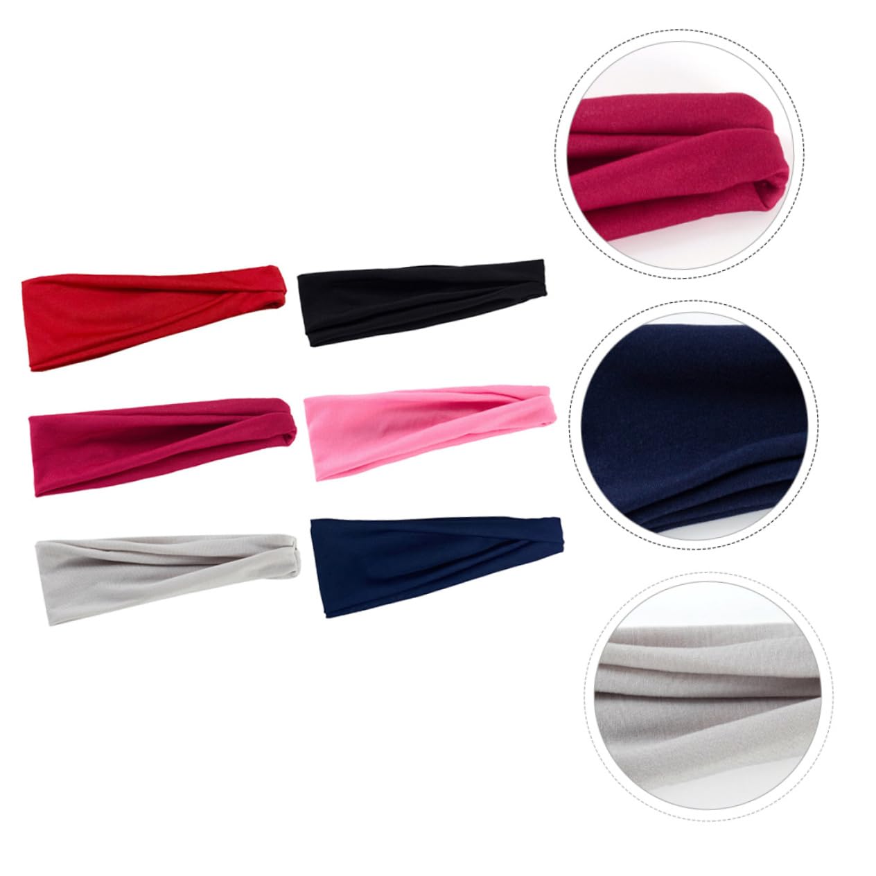Mipcase 18pezzi Fasce Elastiche Sportive Assorbenti Per Sweatband Da Per Yoga Jogging e Attività Fisica
