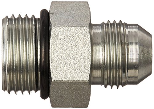 Image of Brennan Industries 6400-08-10-O Steel Straight Tube Fitting, 3 /4 inch-16 SAE x 7 /8 inch-14 SAE ORB Thread, 1 /2 inch Male JIC x 1 /2 inch Male O-Ring Boss