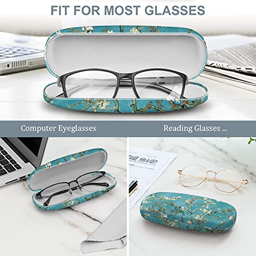 Image of FINTIE Hard Shell Eyeglasses Case, Portable Protective Glasses Cover Eyeglass Holder Box with Cleaning Cloth for Men Women