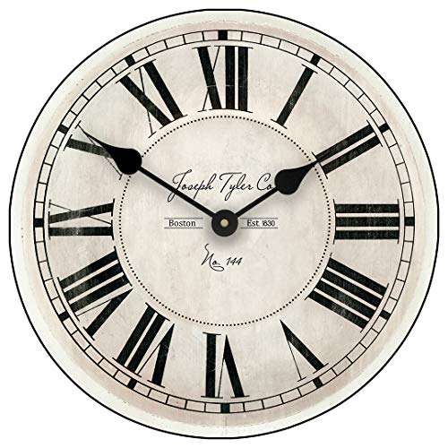 Parson Ivory Large Wall Clock | Ultra Quiet Quartz Mechanism | Hand Made in USA Beautiful Crisp Lasting Color | Comes in 8 Sizes | 18-Inch