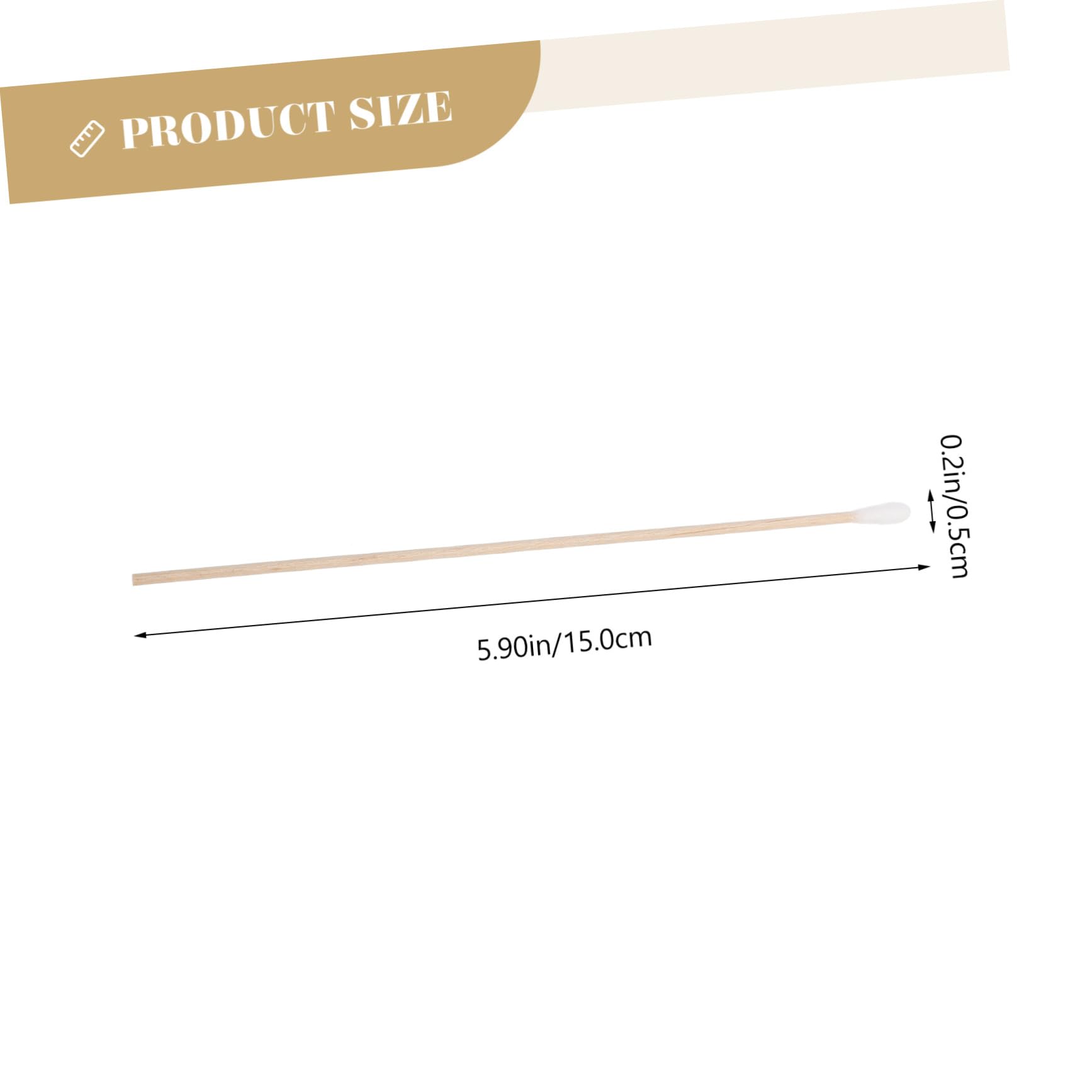 VICASKY 100 Count Swabs Long Wooden Handle Perfect for Ears Makeup and Medical Use