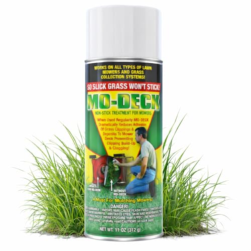 Mo Deck Lawn Mower Non-Stick Spray 11 Oz Aerosol - Universal Spray for Lawn Mowers and Equipment