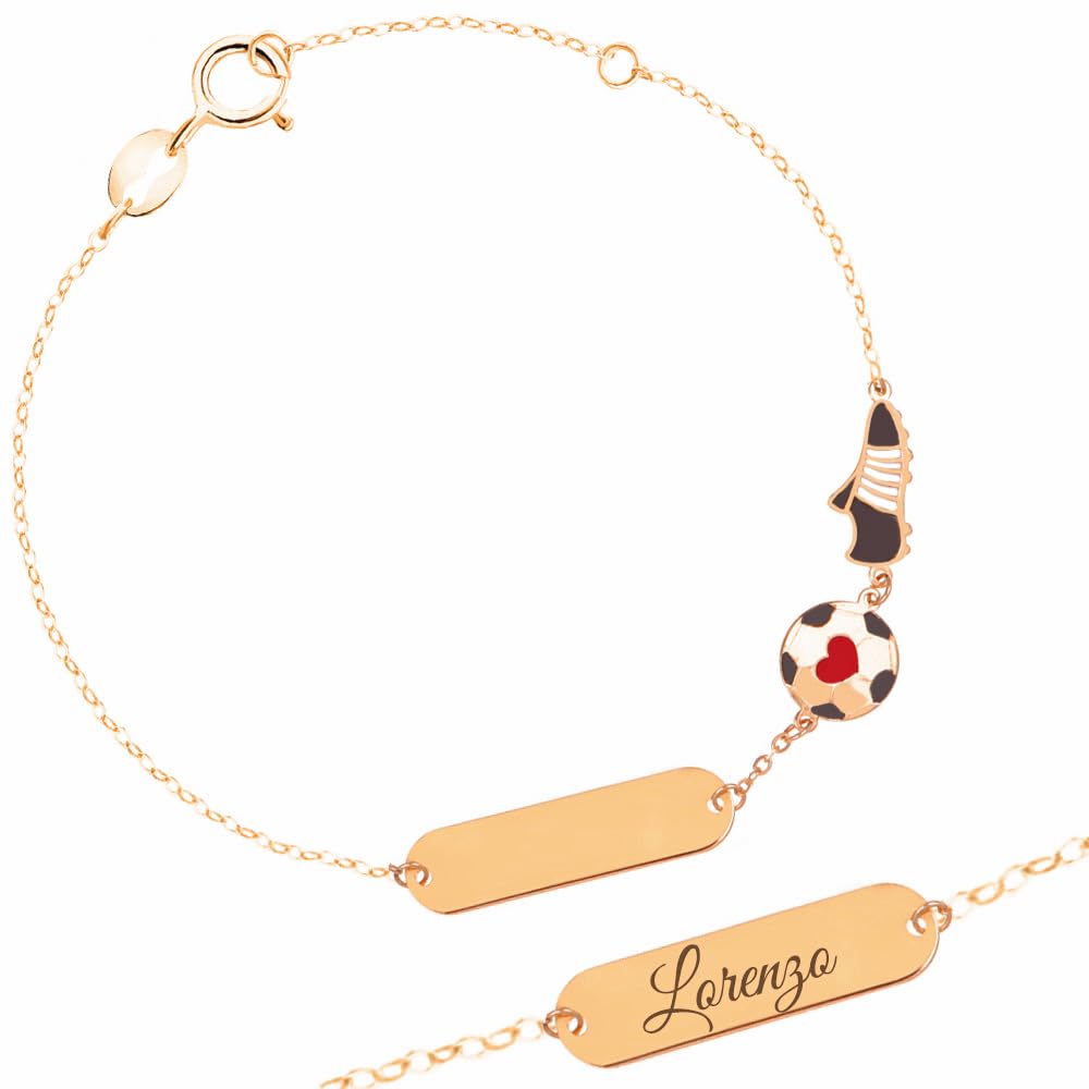 Sakrami Colección Infantil + Caja de regalo personalizada - Pulsera para Nacimientos, Bautizos y Cumpleaños - 9 quilates