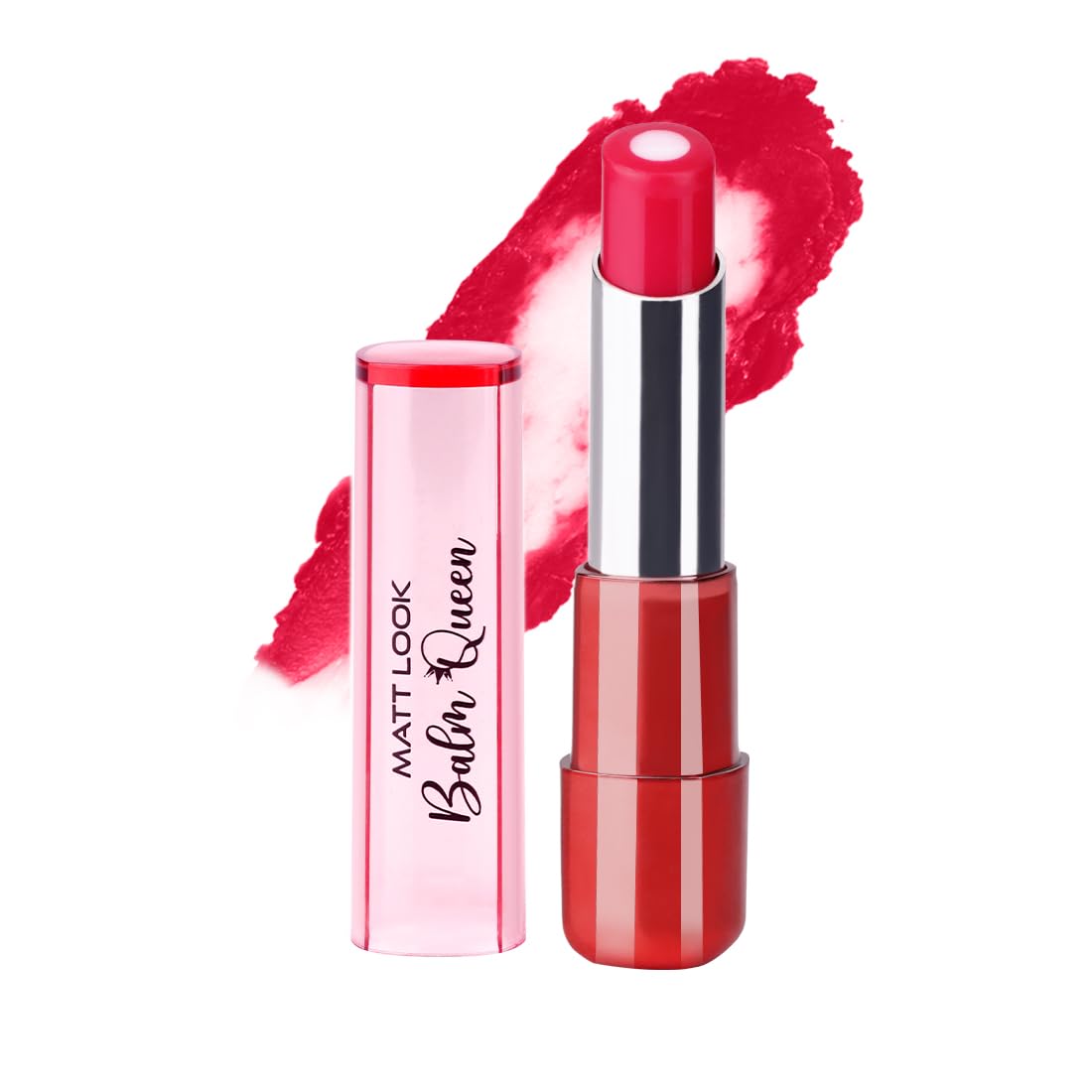 MATT LOOK balm Queen Hydrating Lip Shine for dry & chapped lips With Vitamin E, Shea Butter and Green Tea leaf Extract, Lip Proection and nourishment, 2.7g - Super Strawberry-image-43