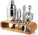 10 sztuk zestaw narzędzi do robienia koktajli Martini shaker barmana zestaw ze stojakiem ekspozycyjnym, 750 ml shaker koktajlowy, nalewacze, dwustronny wiigger, mojito błotnik, łyżka do mieszania, sitko do Hawthorne, szczypce do lodu