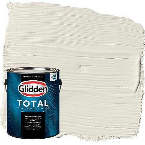 Glidden Total Interior Wall Paint & Primer All-in-One, Hourglass/Beige, Semi-Gloss, 1 Gallon