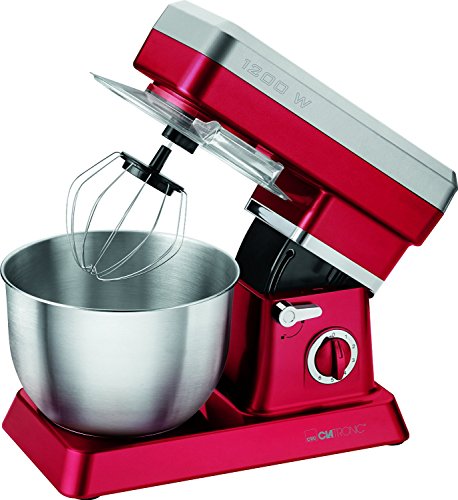 Clatronic KM 3630 Handmixer/kneter, 6,3 l, 8 Geschwindigkeiten, 1200 W, Farbe Rot + Küchewaage – Bild 3