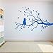 Blrpbc Adesivi da Parete Adesivi Murali Adesivo Camera da Letto Albero della Vita Radici Gatto sull'albero Home Decor Yoga 86x57cm