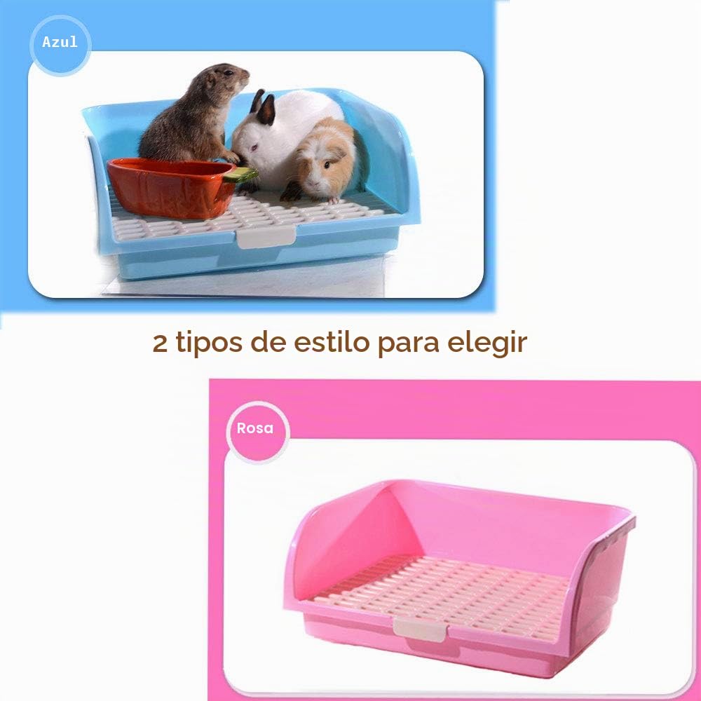 Caja de arena para conejos, tamaño grande, para baño de animales pequeños, cuadrado, para chinchilla, orinal de cobayas, bandeja de arena para comadreja de visón, ardilla
