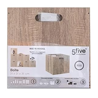 Five – Boîte de Rangement en Bois Naturel - Les Beatles, Paul McCartney, John Lennon, RIngo Starr, George Harrison Five - Boîte de Rangement en Bois Naturel – Image 3