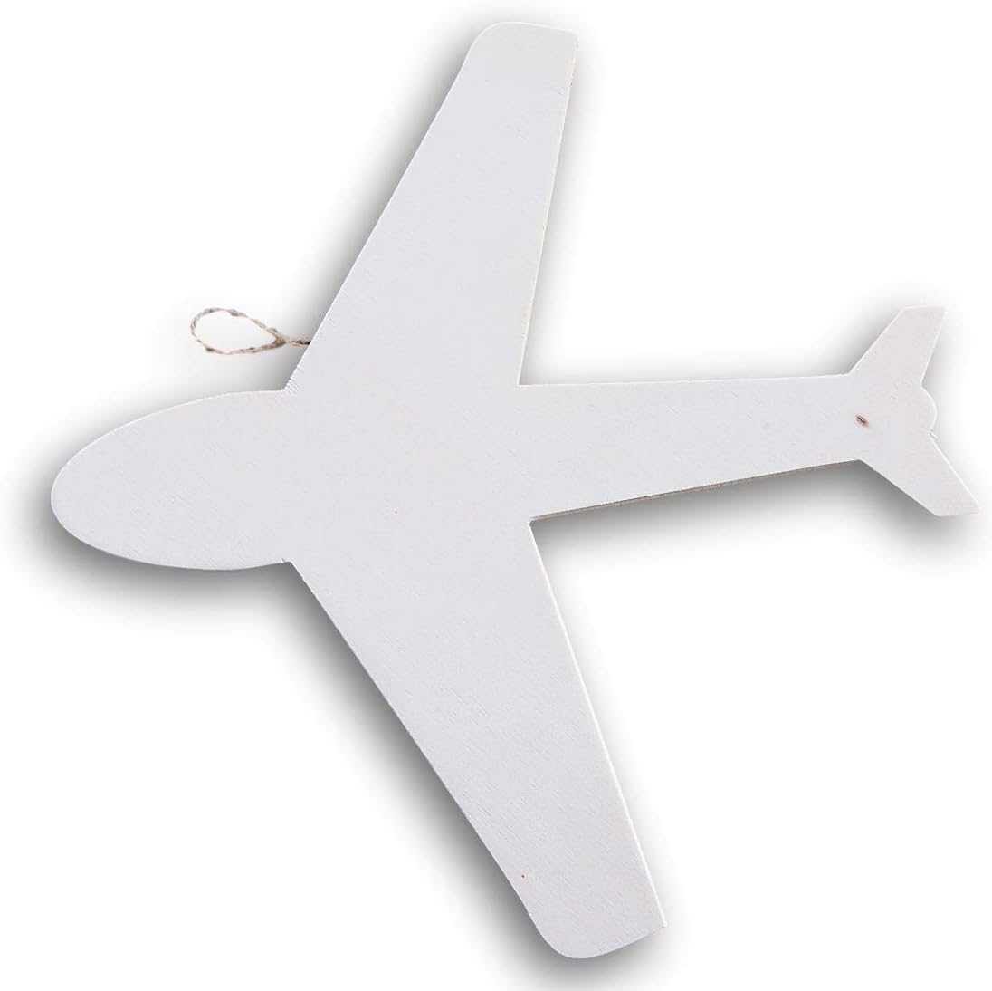 Craft Supply Airplane Shaped Wood Cutout Plaque Sign - 14.75 Inches x 14 Inches