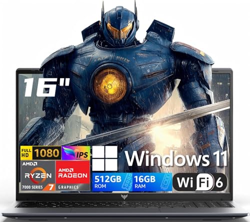 Ryzen 7 7735HS�v���Z�b�T�[����2026 AMD�Q�[�~���O�m�[�g�p�\�R�� (8C/16T�A�ő�4.75GHz) 16GB RAM 512GB ROM Windows 11 �m�[�g�p�\�R�� 16�C���` FHD�f�B�X�v���C �o�b�N���C�g�t���L�[�{�[