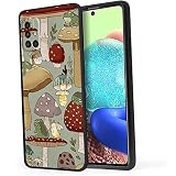 monoch Frog Mushroom Case for Samsung Galaxy A51 4G,Cute Cottagecore Aesthetic Frog and Mushroom Sam