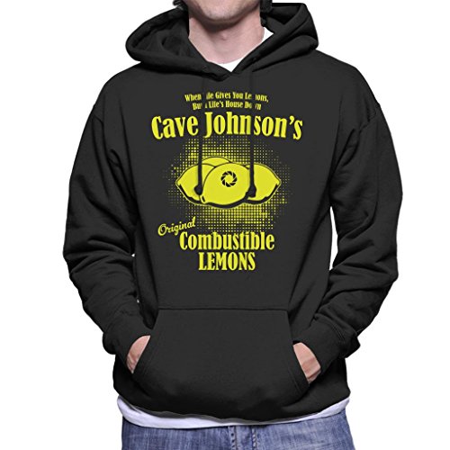 Portal 2 Cave Johnsons Combustible Lemons Men's Hooded Sweatshirt