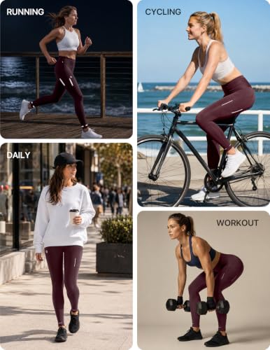 Image of Running Leggings for Women High Waisted Compression Pants for Yoga Workout